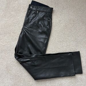 GAP Women's Sleek Black Vegan Leather Pants